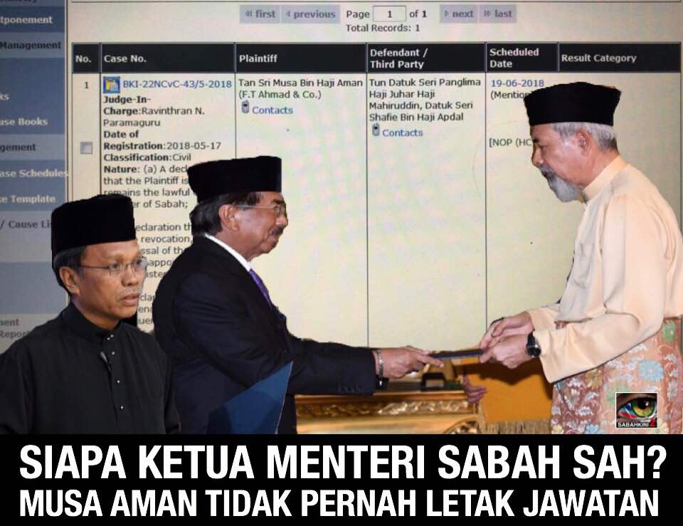 Takut kalah 19 Jun Shafie mohon batalkan saman Musa dan adakan Sidang Khas DUN 11 Jun
